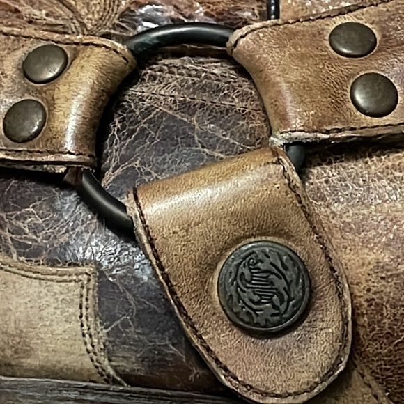 STETSON Men’s Outlaw Bad Guy Harness Boots Tru X Lug Sole Handcrafted Tan Size 9 - Picture 12 of 16